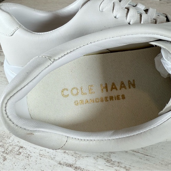 Cole Haan Men's 8M GrandPrø Rally Laser Cut Leather Sneakers White NEW - Picture 10 of 12
